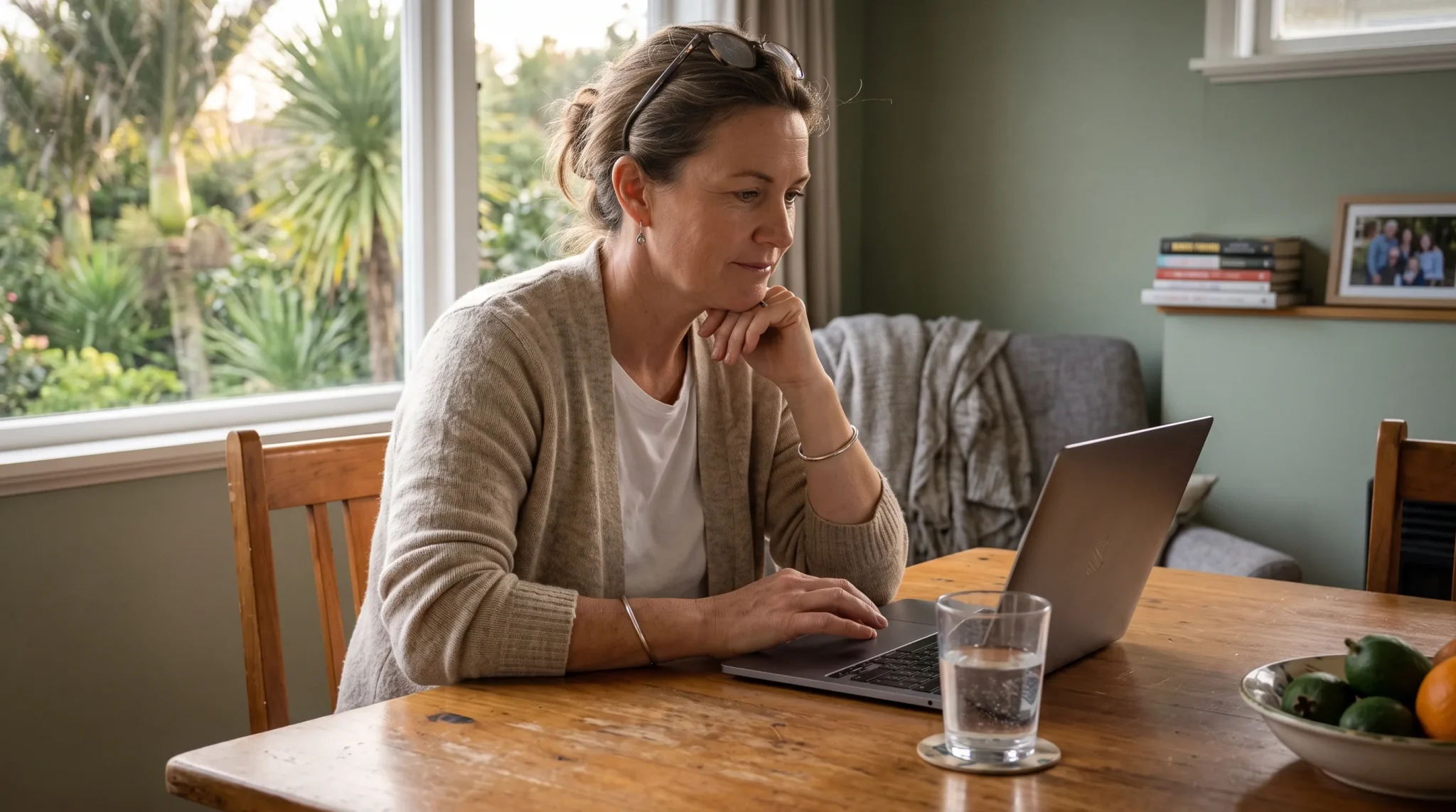 Checking boat loan options on a phone at home in NZ, Lending Room marine finance