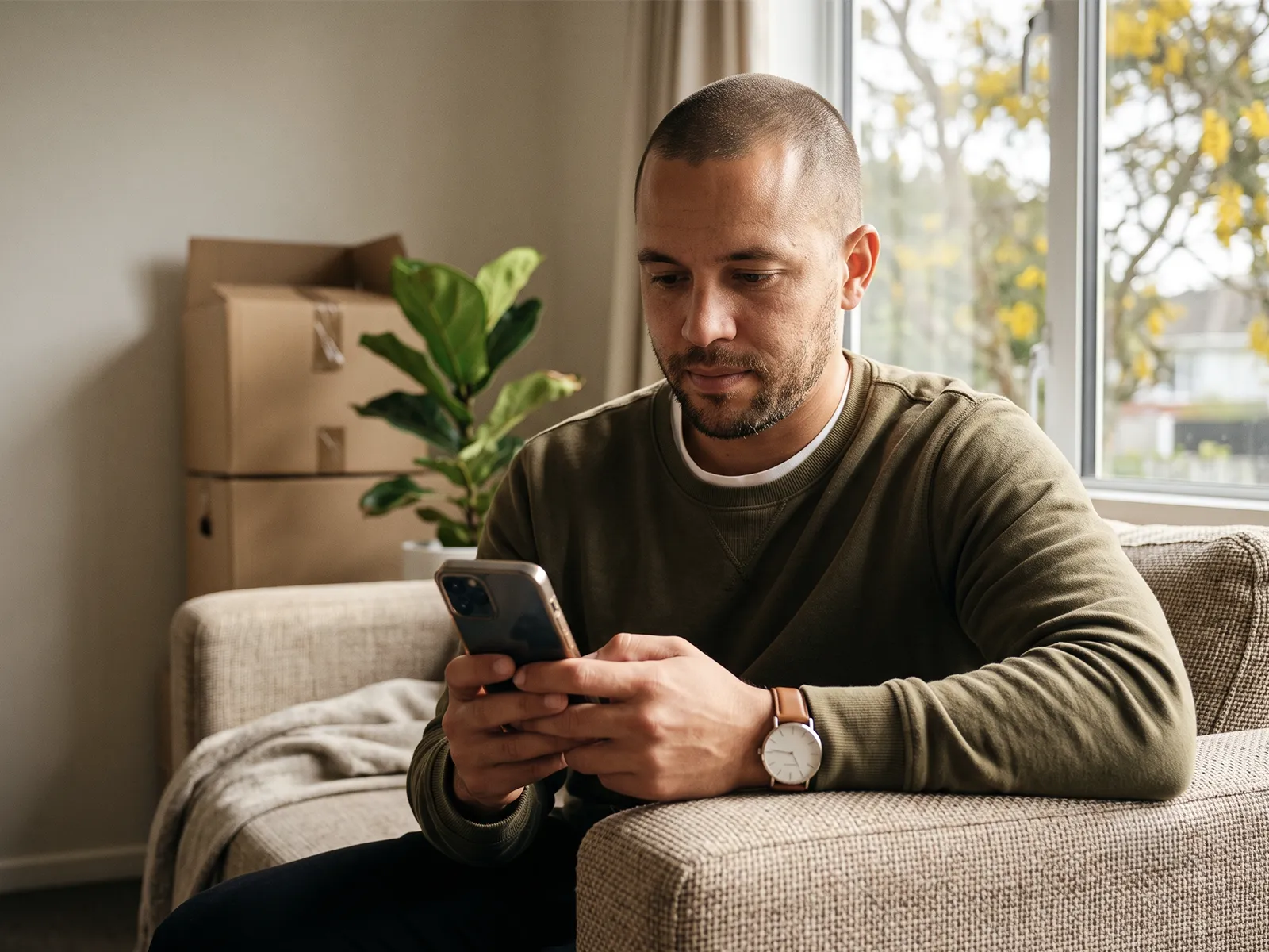 Visa holder debt consolidation NZ, couple settling in New Zealand with Lending Room